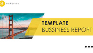 Yellow flattened dynamic atmosphere general business ppt template