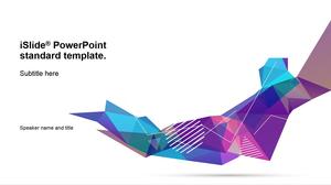 Красочный арт многоугольника минималистичный бизнес шаблон PPT