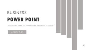 シンプルな灰色の背景に点線のビジネス作業レポートPPTテンプレート