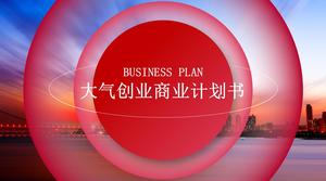 Красная апертура атмосферы запуска бизнес-плана шаблона ppt
