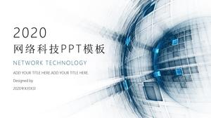 Internetowa technologia wiatrowa szablon PPT