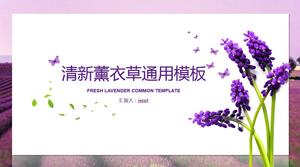 Frische und einfache universelle ppt Vorlage des Lavendelhintergrunds