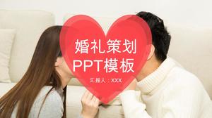Modelo de PPT de planejamento de evento de casamento romântico embelezamento de amor romântico