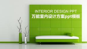 Modelo de ppt de plano de design de interiores universal