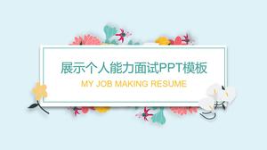Ppt template showing personal ability interview