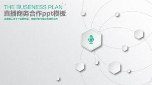 Live business cooperation ppt template