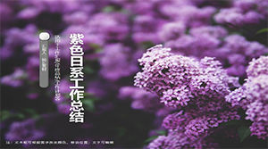 紫色日本小清新工作总结ppt模板