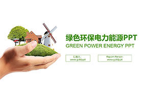 Modèle ppt d'énergie verte de protection de l'environnement