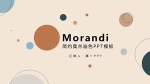 Modèle PPT de fond de point de correspondance des couleurs Morandi de mode simple