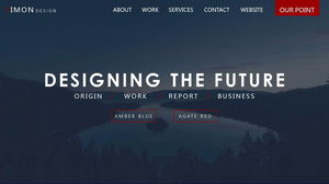 Diseño de tipografía de imagen de estilo web azul y rojo Plantilla PPT de Europa y Estados Unidos