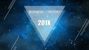 Blue vast starry background business PPT template free download