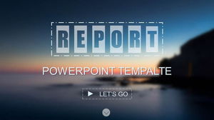 유럽과 미국의 흐린 바다 배경 iOS 스타일 PPT 템플릿 무료 다운로드