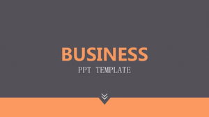 Download gratuito del modello PPT aziendale di sfondo barra arancione-grigio semplice