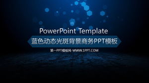 Plantilla PPT de negocio de fondo de punto de luz dinámica azul