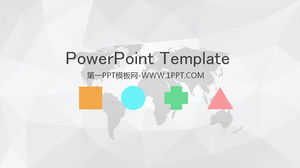 Simple gray polygon background elegant PPT template