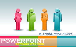 Color fashion 3d villain PowerPoint template download