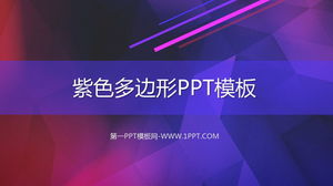 Unduhan template PPT poligon ungu