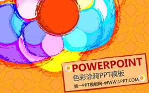 Download do modelo de PowerPoint de arte de fundo de grafite colorido