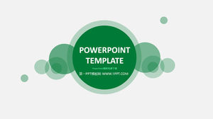 Einfache PPT-Vorlage aus grünem, kreisförmigem Hintergrund