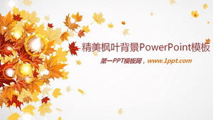Golden Maple Leaf Hintergrundkunst PPT-Vorlage herunterladen