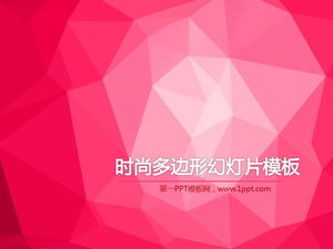 Stylish Pink Polygonal Background PowerPoint Template Download