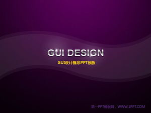 紫色精美GUI设计幻灯片模板下载