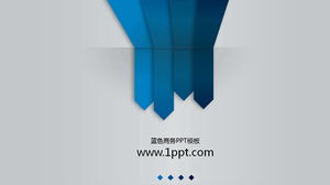 Gray Background Blue Arrow Business PowerPoint Template Download
