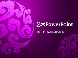 Plantilla de PowerPoint - nubes púrpuras Descarga