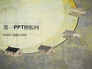 Klasik mimari arka plan PPT şablonu ücretsiz indir