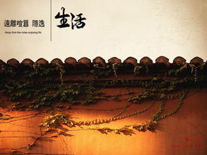 Lebensthema PPT-Vorlage im klassischen chinesischen Stil herunterladen