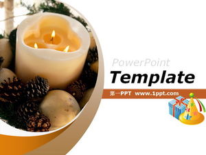 Romantic candlelight love PPT template download