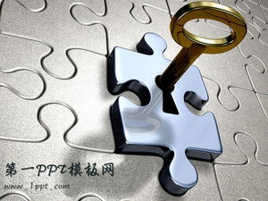 Keys and tangram art PPT template download