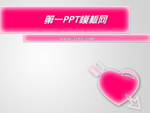 Unduh template PPT tema cinta merah muda