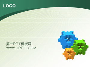 Download der klassischen PPT-Vorlage mit grünem Hintergrund