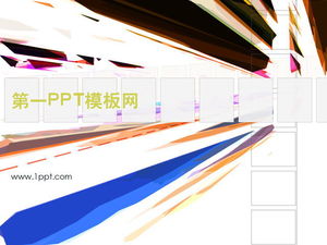 Абстрактное искусство шаблон PPT метро с чувством технологии