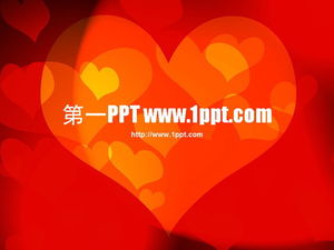 Romantyczny motyw miłosny do pobrania szablon PPT