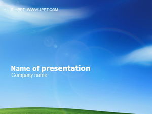 Unduhan template PPT pemandangan alam gaya desktop XP