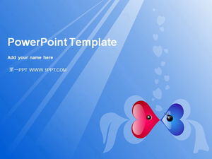 Download del modello PPT amore pesce amore blu