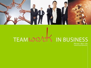 Download de modelo de PPT de negócios de promoção de equipe
