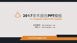 Modèle PPT de rapport académique de couleur chaude