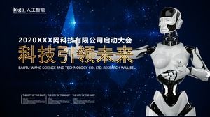 La tecnología robótica AI lidera la futura plantilla PPT