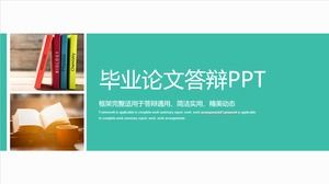 Plantilla PPT de informe de apertura de defensa de tesis de graduación general simple y práctica de color verde claro