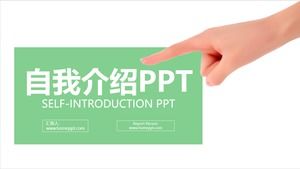 Modelo de PPT de currículo pessoal de planejamento de carreira de auto-apresentação concisa cinza verde