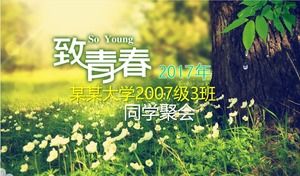 To youth commemorative electronic album PPT template