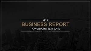 Template PPT laporan bisnis hitam keren yang canggih