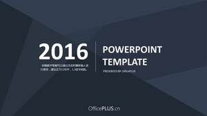 Dark blue low-key and stable business PPT template