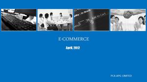 Niebieski klasyczny szablon WWW e-commerce PPT