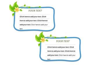 Blue and green pastoral text box PPT material template