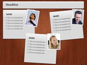 Brown sticky note photo character introduction PPT material