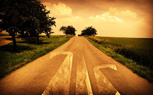 Color road highway on the road PPT background picture